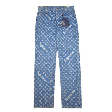 supreme lv jeans|supreme x Louis Vuitton denim.